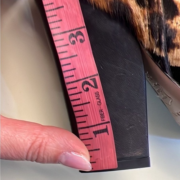 MADE IN ITALY Sebastian Milano leopard print high Heeled Boots - Picture 2 of 6